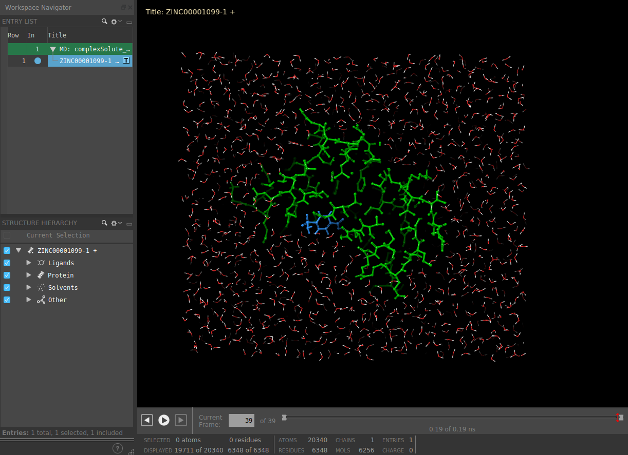 Schrödinger MD Simulation output 2